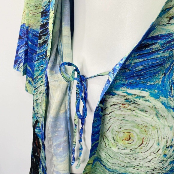 Van Gogh Robe Starry Night Womens Size Extra Large Kimono Exhibit Exclusive NEW - Picture 6 of 10